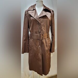 🧧PRICE Drop....LIVE A LITTLE LAL bronze satin like trench coat